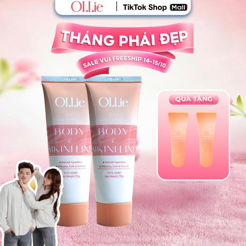 [LẺ_KHÔNG DƯỠNG]_KTL8021 COMBO 2 OLLIE Kem Tẩy Lông Body Nam Nữ - Kem tẩy lông nách dành cho mọi loại da tay long kem tây tẩy lông mẹ bầu