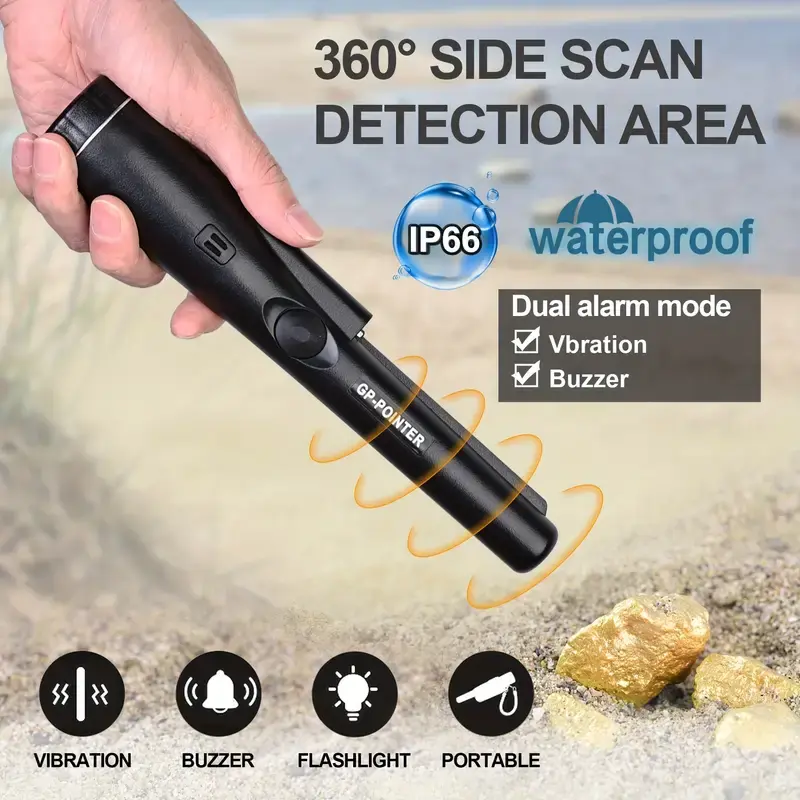 GP-Pointer Detektor Logam Metal Pinpointer Garrett Waterproof - 22001 Air Baterai