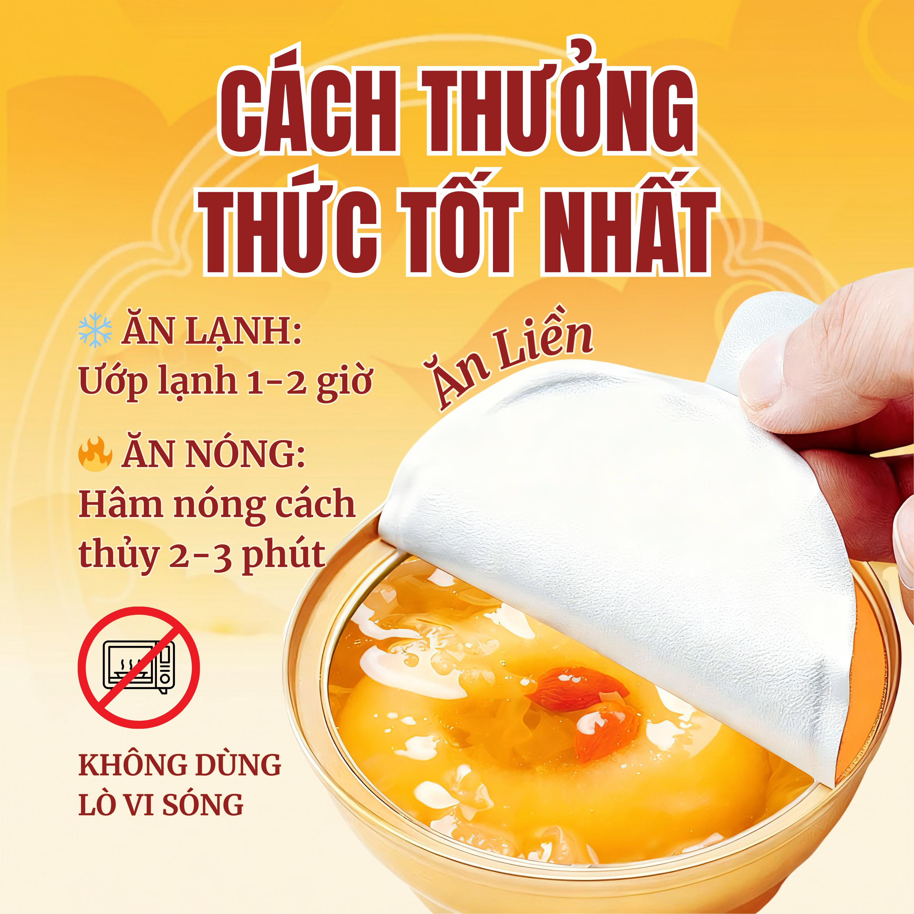 [Combo 2 Chén Mix 2 Vị] Lê Nướng Tổ Yến 258g/Chén & Thạch Hoa Cúc Thạch Hộc 168g/Chén – Ăn Liền | Nương Nương
