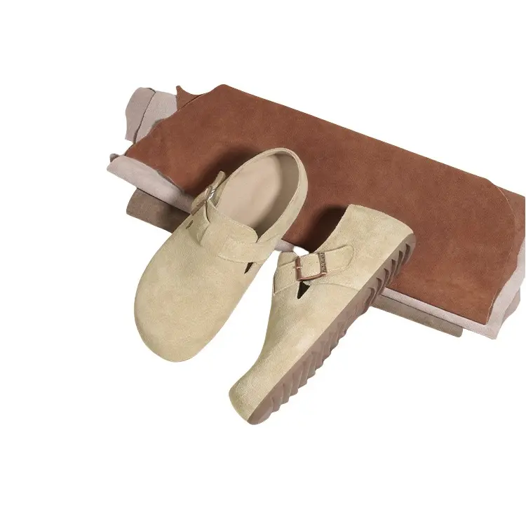 3CM tall all-inclusive Boken shoes for women in 2025, thick-soled, inward-heightening, new Spring and autumn one-foot Boken shoes Mules 4