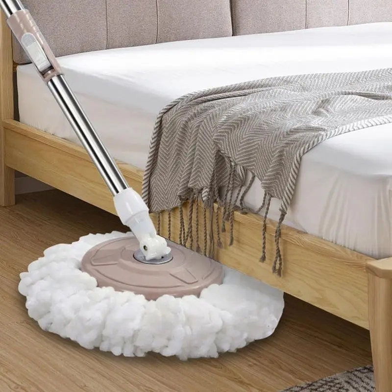 Viling Store - Alat Pel Putar dan Set Ember Dengan Roda Spin Mop Pembersih Rumah Tangga Pel Putar Otomatis dengan Ember Pel Putar Ember Datar untuk Pembersihan Lantai Cuci 2