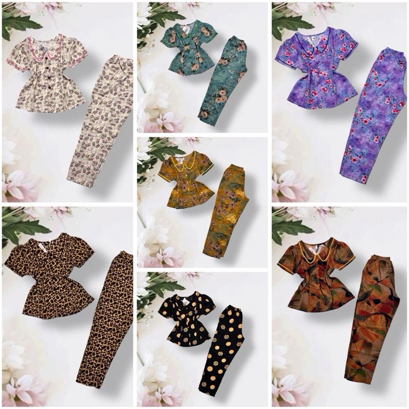 (MS905) Bộ Quần Dài ,Áo Tay Ngắn ,Vải Mango , Size 48Kg-72Kg , Nữ Voi Nhung Thun Nho Lịch