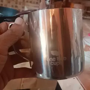 One Two Cups Milk Jug Latte Art Gelas Susu Kopi Espresso Frother Foam 350 ml - J068