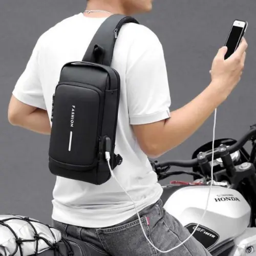 KK1672 Sling Bag USB Anti Maling 3