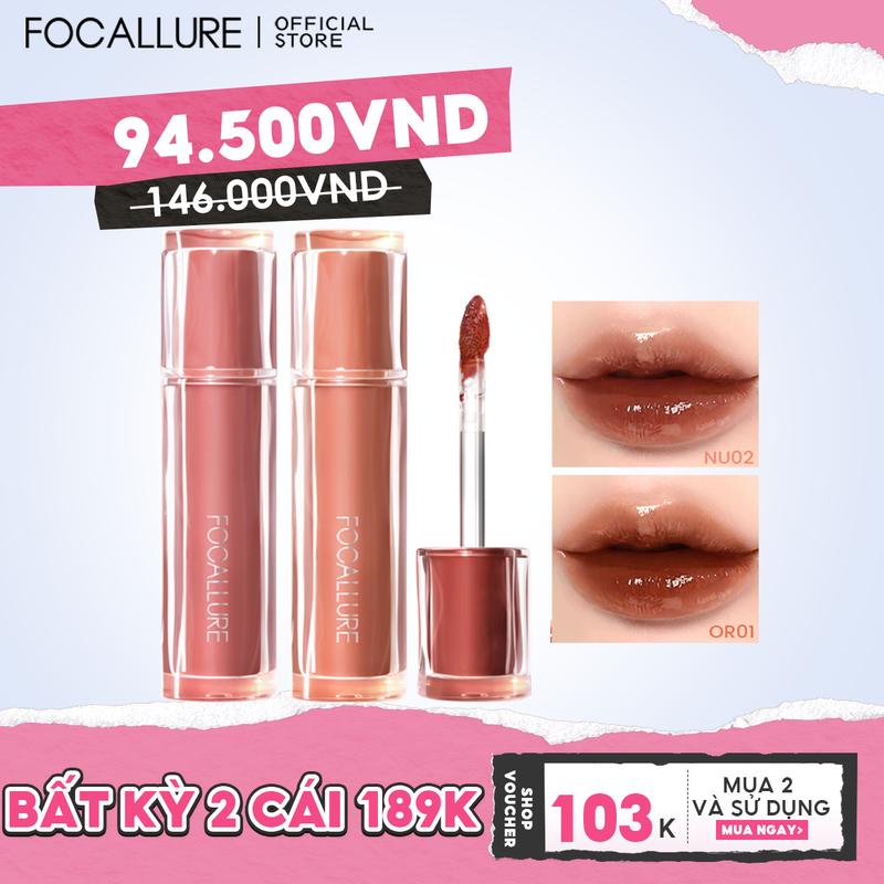 Son Bóng Dạng Lỏng Dưỡng Ẩm Không Dính Focallure Tiện Lợi Cốc 2g