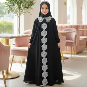 Little Z // Nada Set Gamis Anak Perempuan // Umur 5-12 Tahun // Ceruty Babydol Mix Bordir Tempel