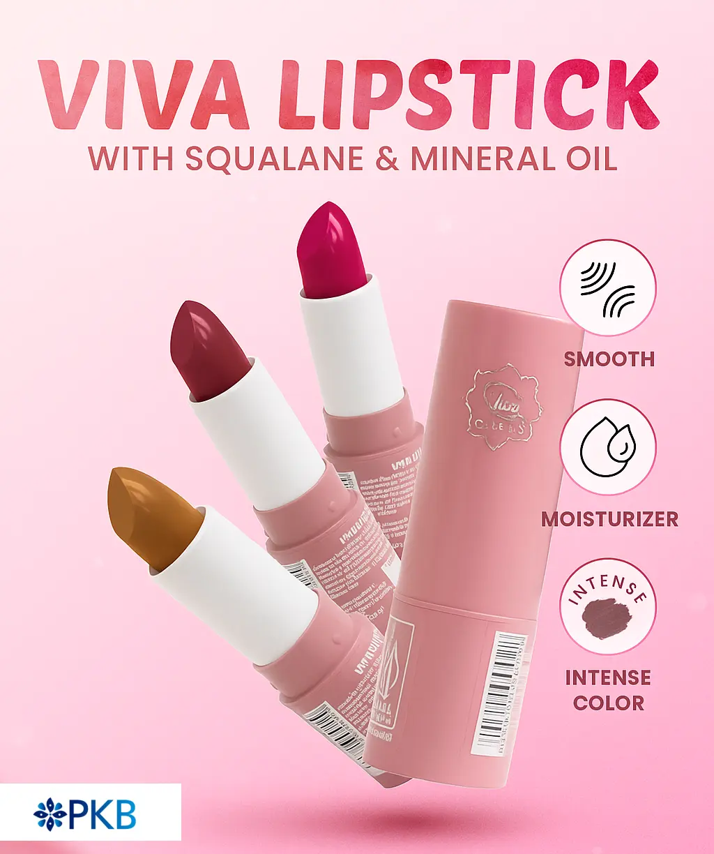 Viva Lipstick (3,8 G) No. 16 - No. 30   Lipstik Gloss Mengkilap Bibir Kering