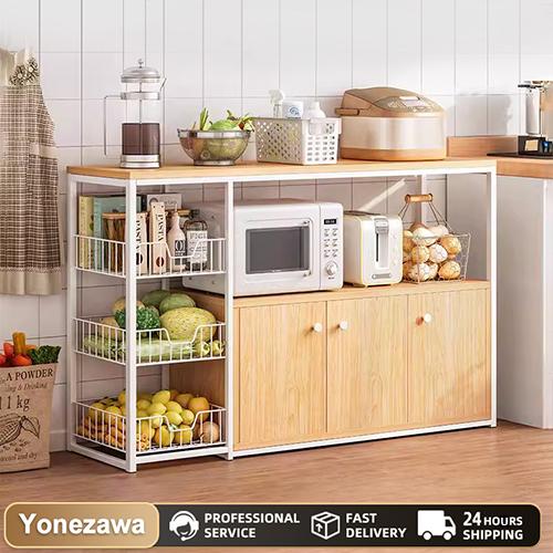  Kệ nhà bếp đa năng nhiều tầng  kiểu đứng  tủ đựng lò vi sóng chén bát đồ khô và kệ phụ bếp. 