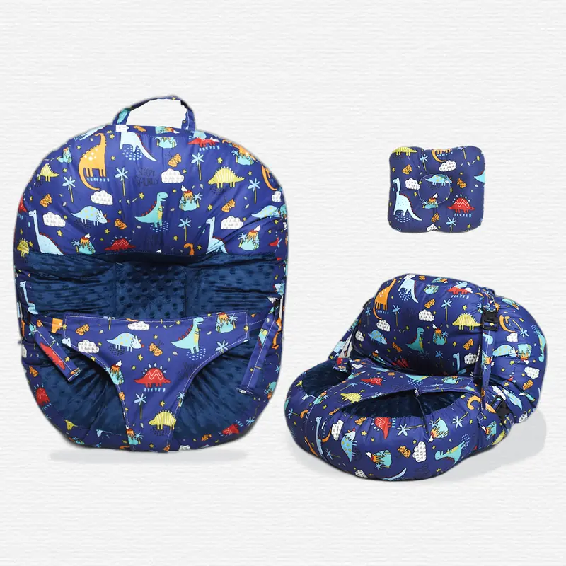 Sofa Bayi DUDUK MINKY DOT SUPER LEMBUT JUMBO Multifungsi Dengan Gesper Pengaman Free Bantal Peyang dan Tas 5