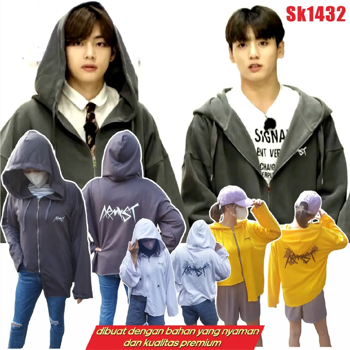BTS JUNGKOOK HOODIE ARMYST - HOODIE JUNGKOOK BTS ARMYST