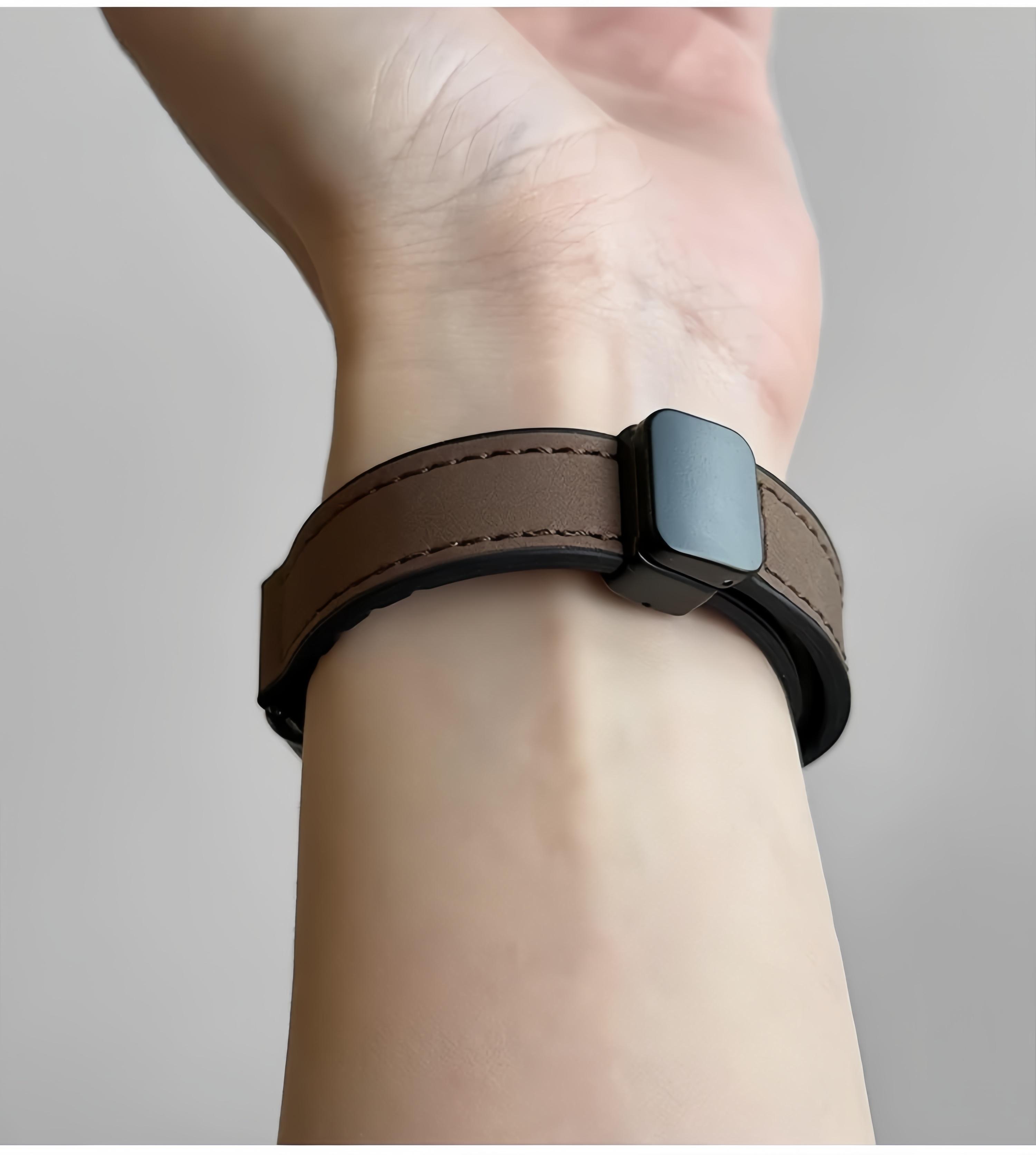 （Tidak termasuk jam）Strap untuk For Xiaomi Smart Band 8/9/10 for Miband 10/9/8 Tali Jam Tangan Kulit dengan Magnet, Anti Air, Fashionable, Berbagai Warna, Cocok untuk Olahraga dan Bisnis