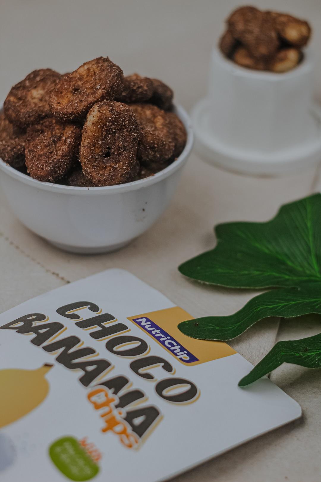 Nutrichip - Keripik Pisang Cokelat 50g Bebas Sulfit ( Kripik Banana Chocolate Chips )