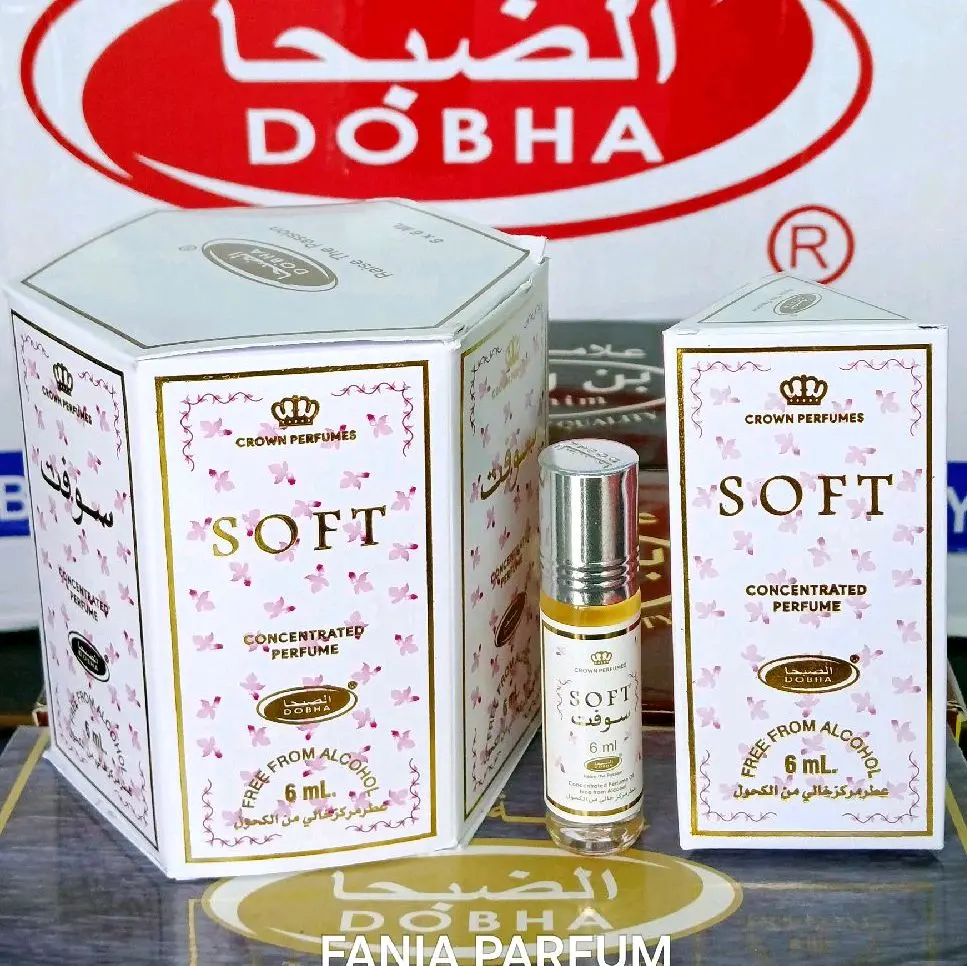 Parfum Dobha Perbox isi 6pcs bisa campur/mix Roll On aroma SOFT 6ml / minyak wangi tahan lama non Alkohol  Silver