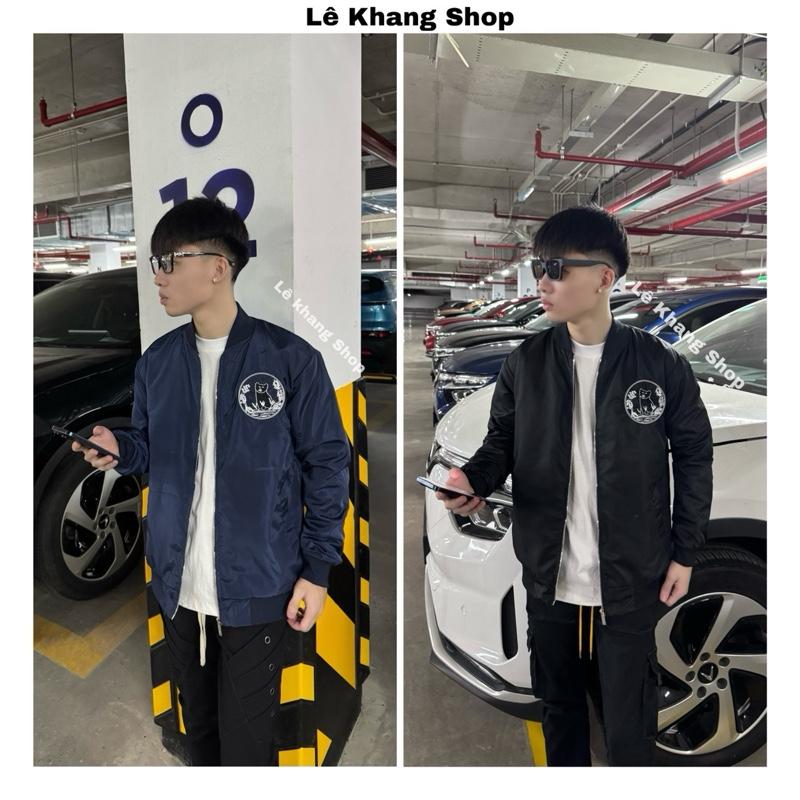  Áo Khoác Trần Bông Nam Nữ Hoạ Tiết Thêu Trước Sau 1 Khoá Khắcc Chữ . TB 001 