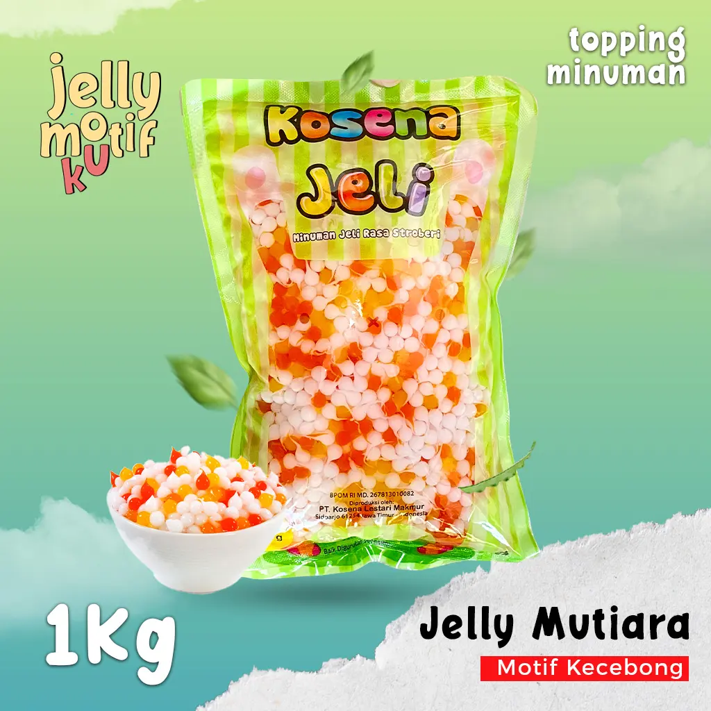 Topping Minuman Jelly Mutiara Kecebong Kosena 1kg