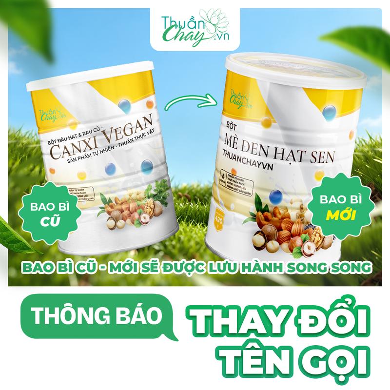 [TRENDING] MÈ ĐEN HẠT SEN - (Tên cũ: Canxi Vegan) - Bột Ngũ Cốc Thuần Chay 420g
