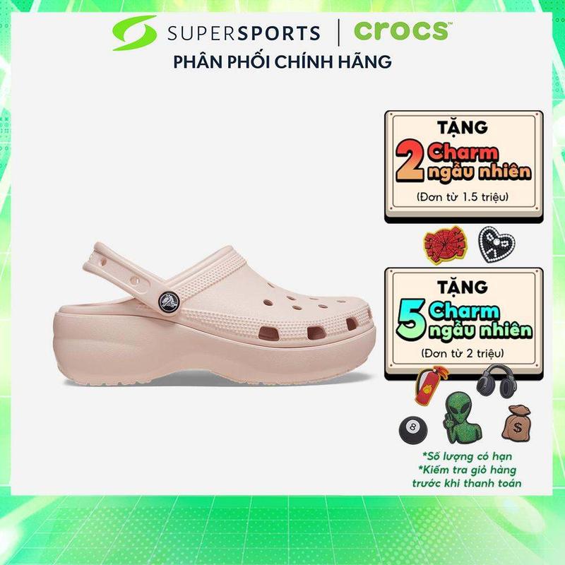 Giày Clog Nữ Crocs Classic Platform Quartz - Hồng - 206750-6UR