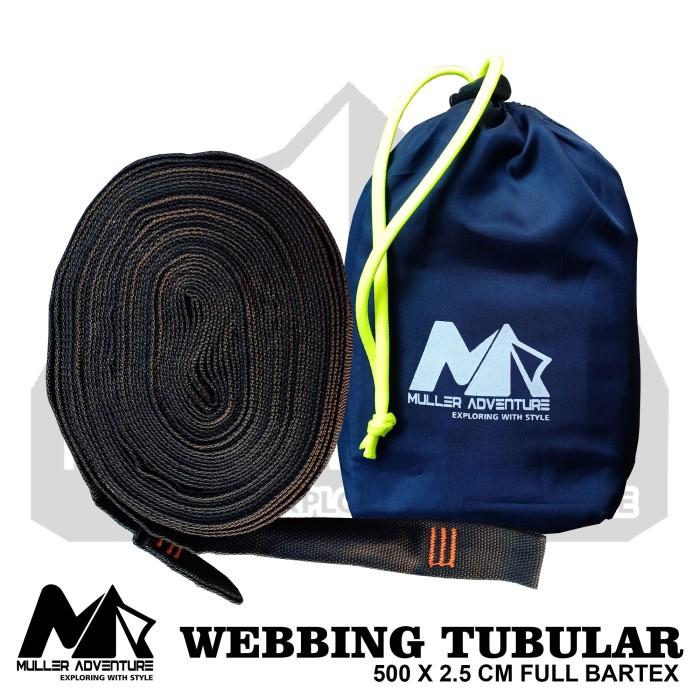 tali hammock webbing tubular full bartex 500 x 2.5 cm sepasang webbing 1