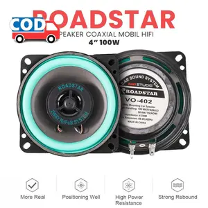 Speaker Coaxial 4 Inch HiFi Audio Mobil Berkualitas Suara Jernih Tahan Lama Interior Keren Murah 100W