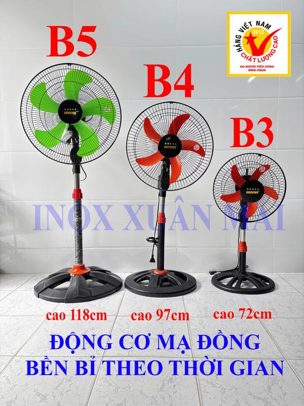 NA Quạt đứng động cơ mạ đồng cao cấp Hanvina - Inox Xuân Mai