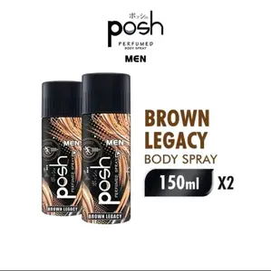 (Paket hemat 2 Pcs) Posh spray Brown Legasy 150ML x 2 pcs promo menarik