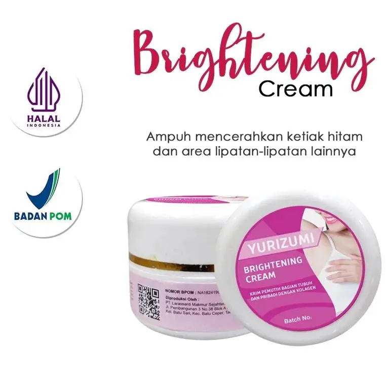 BPOM Whitening Cream Pemutih Lipatan Badan Permanen 3x Lebih Cepat 0