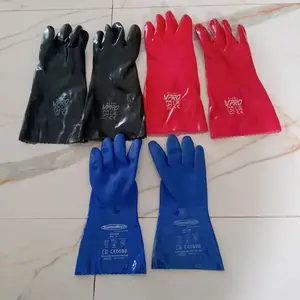 Sarung Tangan PVC Extra Tebal Anti Slip Tahan Bahan Kimia Tahan Panas untuk Perlindungan Optimal
