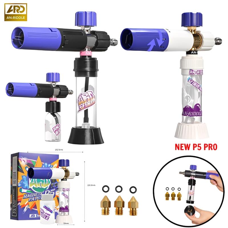 Bình Phun Bọt Tuyết Từ Tính Mini AN-RIDDLE P5 Từ Tính Đổi Nhanh – Kèm 2 Bình Và 3 Đầu Phun Đồng