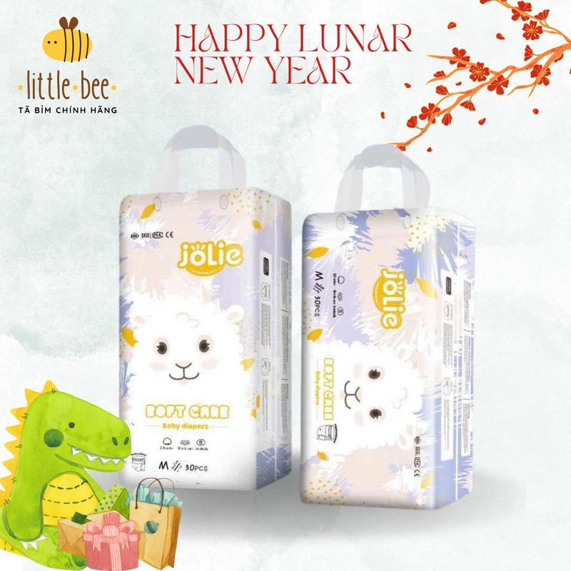 JOLIE 1 bịch 50 miếng bỉm Jolie size M L XL XXL 3XL 4XL cho bé siêu thấm hút 550-800ml