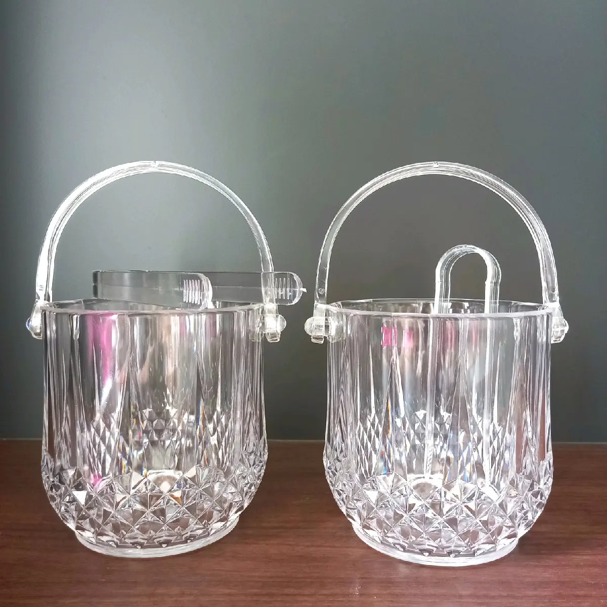 Wadah Es Batu Akrilik, Acrylic Ice Bucket, Keranjang Ember Pendingin Minuman Botol Kaleng  Kitchenware