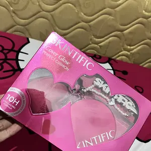 【New Special Edition】SKINTIFIC Cover Glow Perfect Cushion 11ml | Poreless Full Coverage Foundation BB CC Cushion | Oil Control, Waterproof, Sweatproof, Flawless Makeup Bedak Padat untuk Kulit Berminyak & Kering Wajah