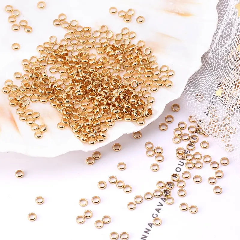Hạt Đầu Uốn Bằng Thép Không Gỉ, 100 Chiếc, Miếng Đệm Nút Chặn Tròn Trơn Tru, Phụ Kiện Tự Làm Đồ Trang Sức, Đồ Dùng Làm Trang Sức 2