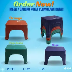 BANGKU JONGKOK / MEJA NGAJI PLASTIK DATAR