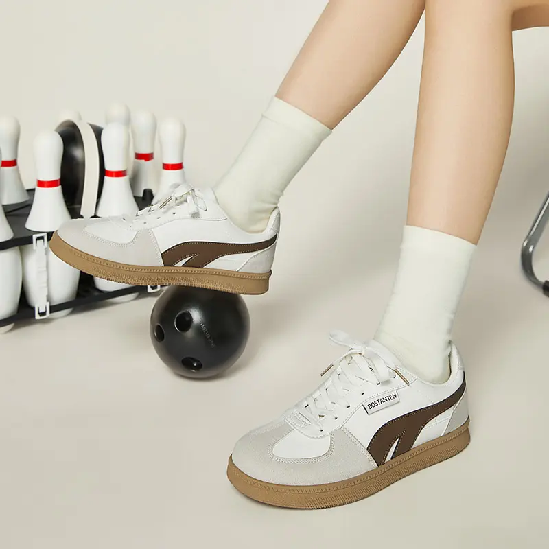 [Christy shoes] BOSTANTEN Mode Liar Sepatu Dexun Nyaman Murid Sepatu kets Krem Hitam Ringan Nyaman Anti Selip 8