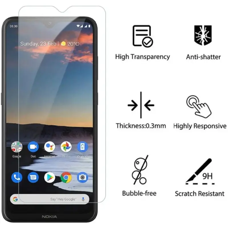 Kính Cường Lực, Dành Cho Nokia G60, G42, G22, G21, G20, G10, C32, C31, C30, C22, C21 Plus, C20, C12, C10, C3, C2, C30, XR21, X20, X10, 5G, 4G, Năm 2023 Chống Sốc Phụ Kiện 4