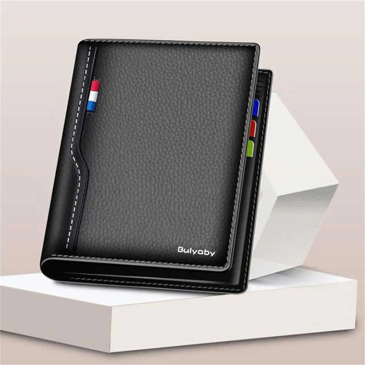 Mode bisnes lelaki dua kali ganda dompet cenderung, dompet desain untuk kerja&harian ues gaya kartu sederhana bagi lelaki men's  money clips & others