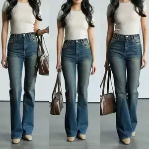 Celana Cutbray Jeans Highwaist Retro - Celana Cutbray Jeans Premium - Highwaist Jeans Retro Jumbo - Cutbray Jeans Super Jumbo