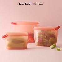 Gambar LocknLock Easy Meal Silicone Zipper Bag Red - Wadah Penyimpanan Silikon - 800ml dari Locknlock.indonesia Kota Depok 4 Tokopedia