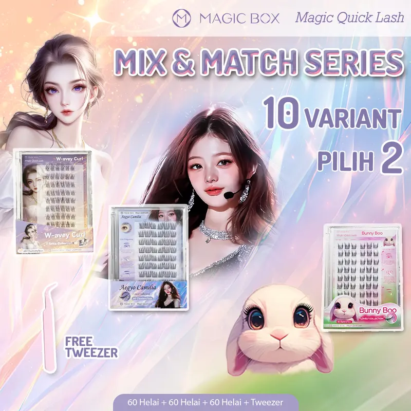 MAGIC BOX MIX AND MATCH (10 PILIH 2 BOX) + FREE TWEEZERS BULUMATA TANPA LEM PROMO [COD] 0