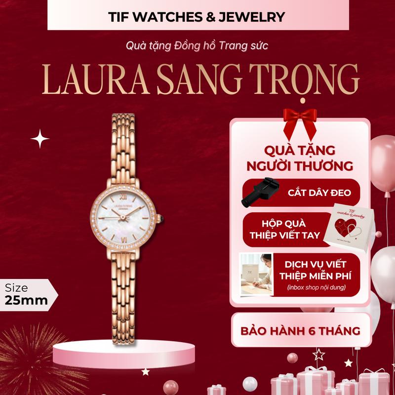 Đồng Hồ Nữ Sang Trọng Laura Rose Tif Watches Chính Hãng Đẹp Nhỏ Gọn - Bảo Hành 6 Tháng