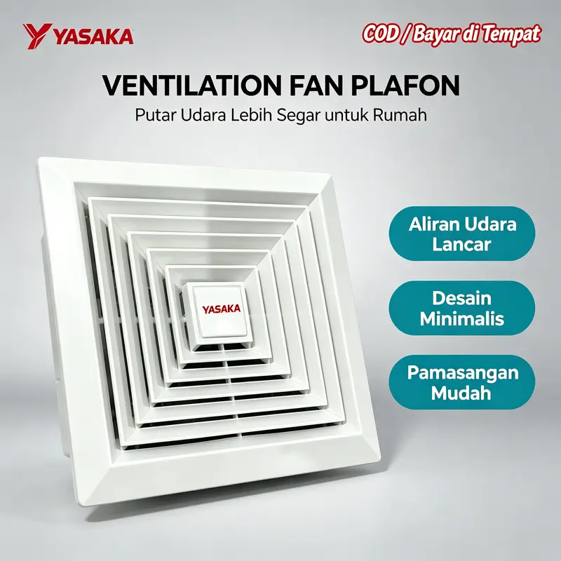 Bisa COD YASAKA Exhaust Fan 8 Inch/ 10 Inch / 12 Inch | 2in1 | exhaust ...