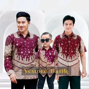 BAJU BATIK COUPLE AYAH DAN ANAK MOTIF MAHESWARI By YESTORE BATIK