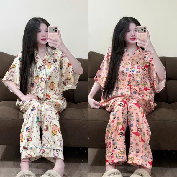  Set bộ nữ pijama tay cánh dơi nhiều họa tiết PLS426 