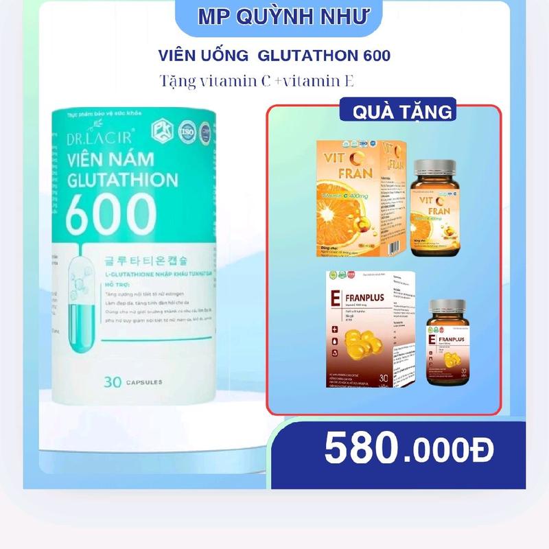  Viên uống  glutathione 600 - HỖ TRỢ TRẮNG DA MỜ THÂM NÁM TÀN NHANG CÂN BẰNG NỘI TIẾT TÓ  MẪU CŨ KHÔNG DÀNH CHO NGƯỜI BỊ U  ++.. 