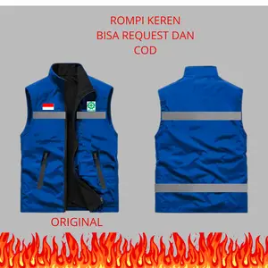 Best seller!!! Rompi vest scotlight distro k3 safety first pria wanita rompi vest outdoor k3 rompi kasual zipper keselamatan kerja Rompi Proyek Terbaru