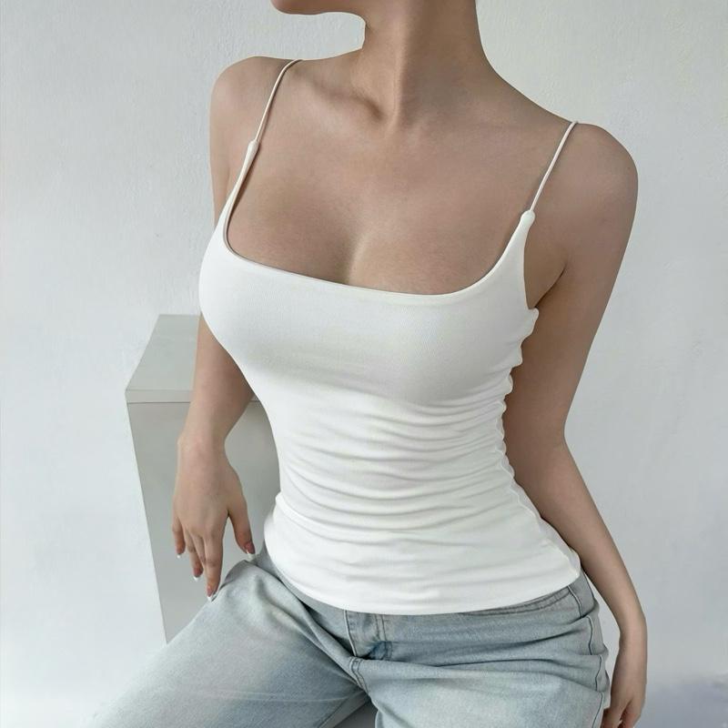 Áo hai dây sợi bún ANNAKIKI hai lớp dáng thường - 049