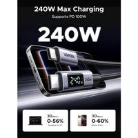 Gambar UGREEN Kabel Charger Braided USB Type C for Macbook Laptop 240W Digital Display PD 3.1 Fast Charging by UniTAG - Black 1m dari UniTAG Store Kota Administrasi Jakarta Barat 2 Tokopedia