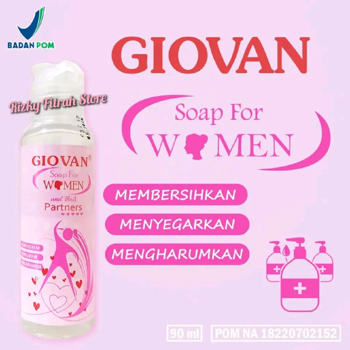 3 Pcs Giovan Women 90ml untuk area kewanitaan Feminine Hygiene