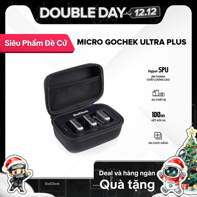  Micro thu âm chuyên nghiệp Gochek sử dụng đa thiết bị đa chức năng. Micro không dây GoChek Ultra Plus 