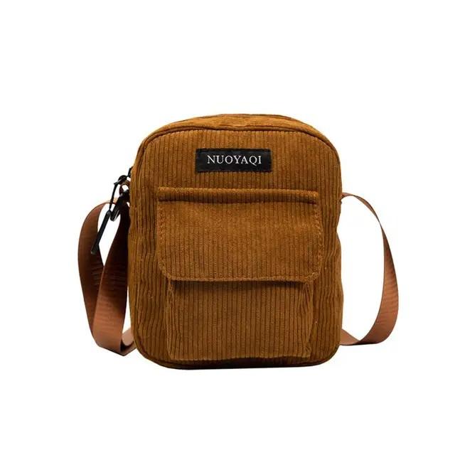 Product Introduction of zalfkiz Tas Selempang Corduroy Wanita Cewek Corduroy Import Hitam Coklat Krem Halus 1